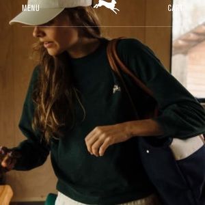 Tracksmith union crew xs forest green EUC